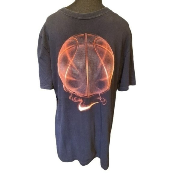 Nike Other - Nike Men's Large Black Flame Basketball Graphic Crew Neck Short Sleeve T-Shirt